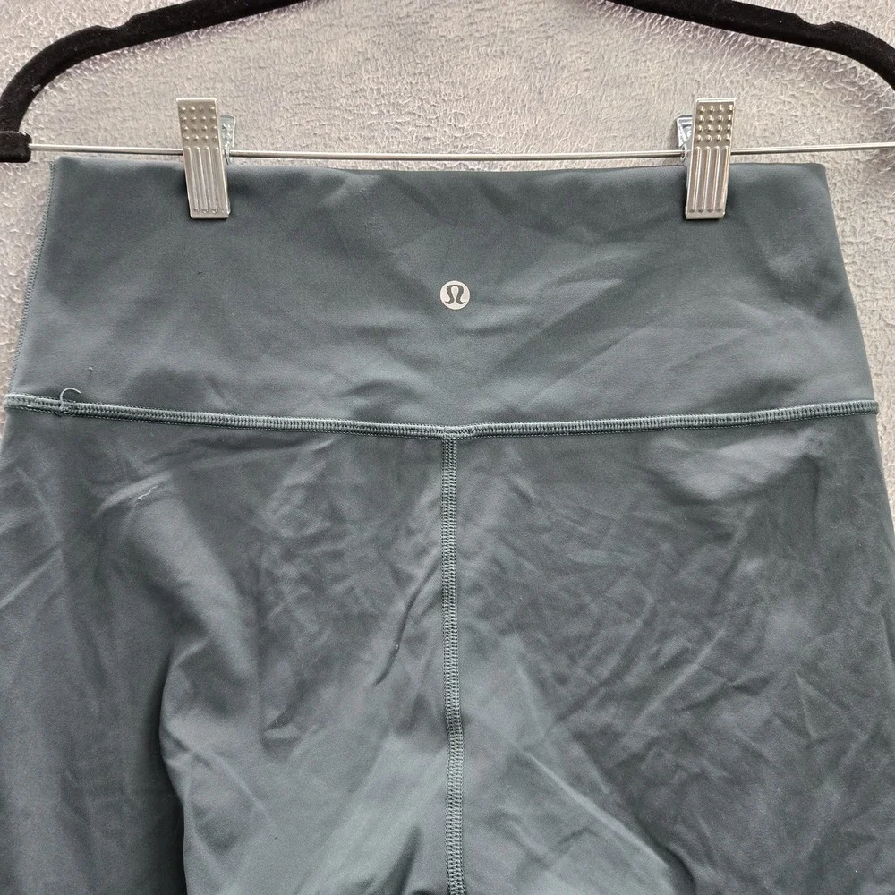 Lululemon Women Activewear Pants 8 Blue Wunder Under HR Capri‎ Yoga Legging